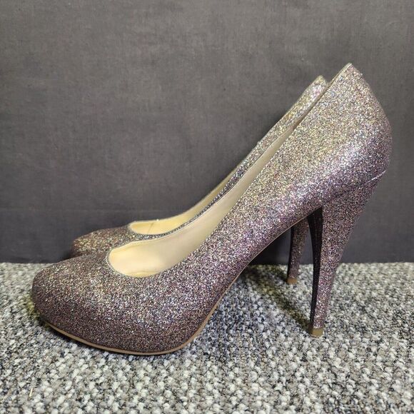 Steve Madden P-Miami Womens Size 8.5 Glitter Stiletto Heels Night Out Fancy Shoe - Picture 3 of 11